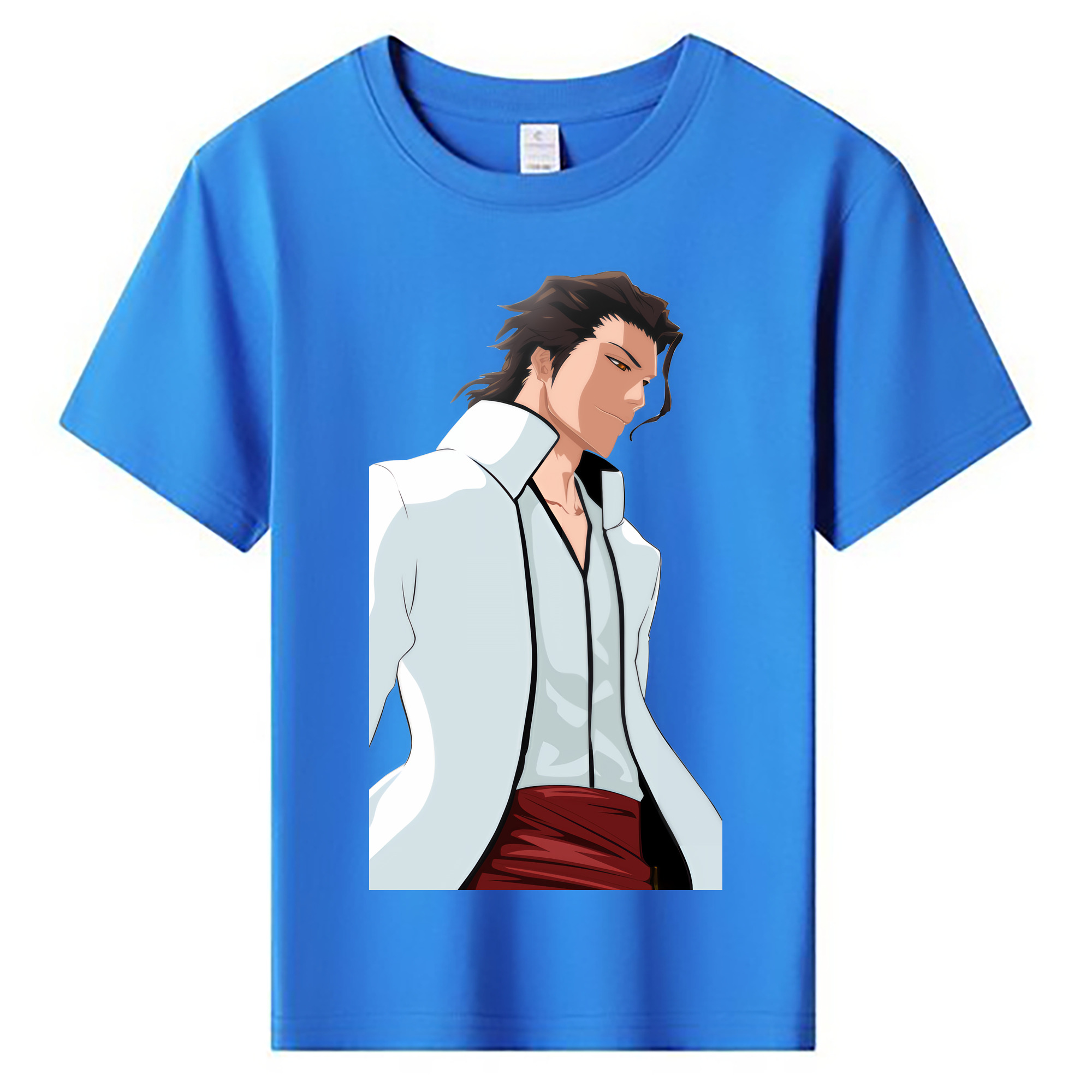 （画像用） ブリーチ 藍染 惣右介（あいぜん そうすけ） BLEACH Aizen Sousuke 綿100％キッズTシャツ（フロントプリント）